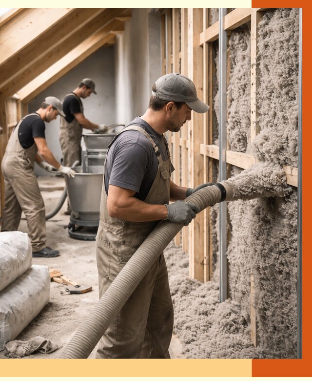 Утепление таунхауса эковатой в Ленинске-Кузнецком от 2249 руб./м² — монтаж и задувка | ТепломастерЛнн