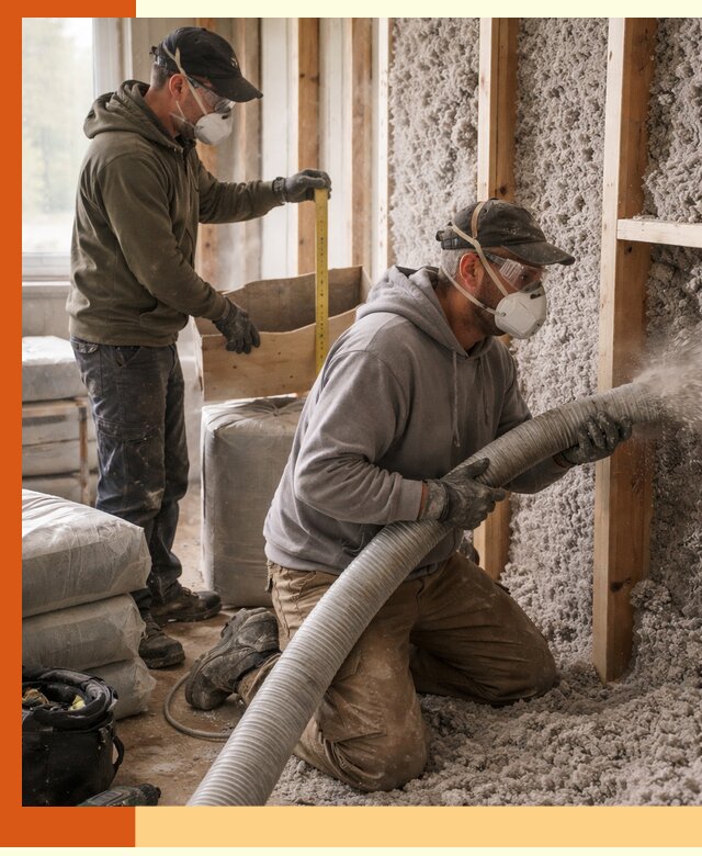 Утепление таунхауса эковатой в Ленинске-Кузнецком для максимально теплых стен