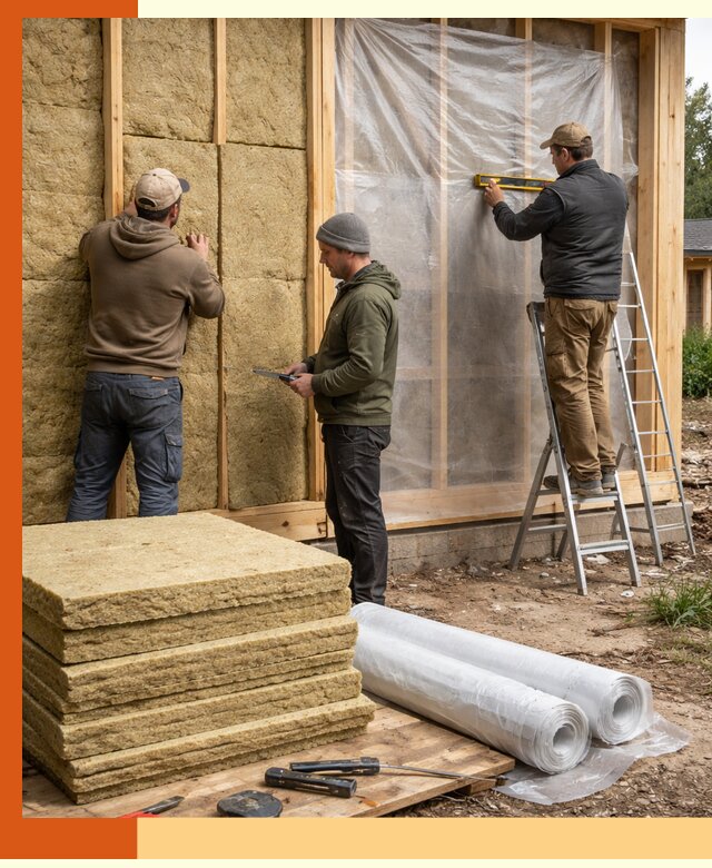 Утепление каркасного дома в Ленинске-Кузнецком под ключ с гарантией качества