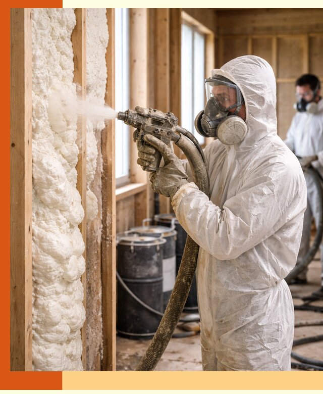 Утепление каркасного дома пенополиуретаном в Ленинске-Кузнецком