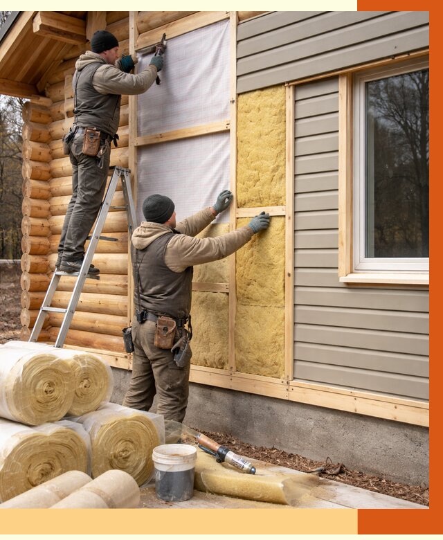 Утепление деревянного дома в Ленинске-Кузнецком от 6337 руб./м2 — заказать работы | ТепломастерЛнн