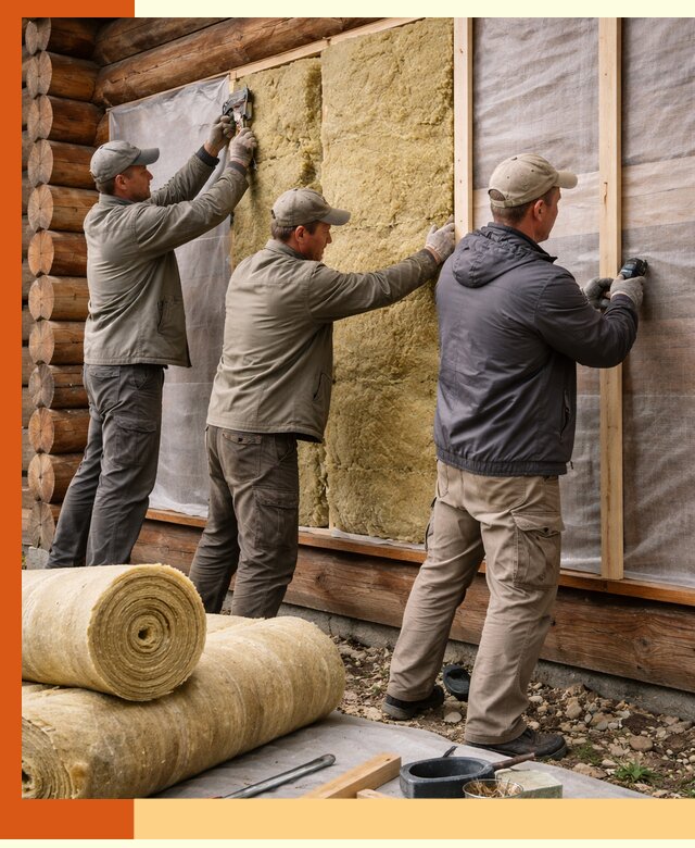 Утепление деревянного дома в Ленинске-Кузнецком эффективными технологиями