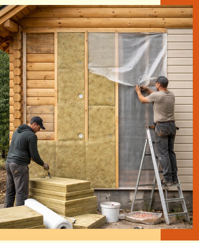 Утепление дома из бруса в Ленинске-Кузнецком от 3833 руб./м2 — работы под ключ | ТепломастерЛнн