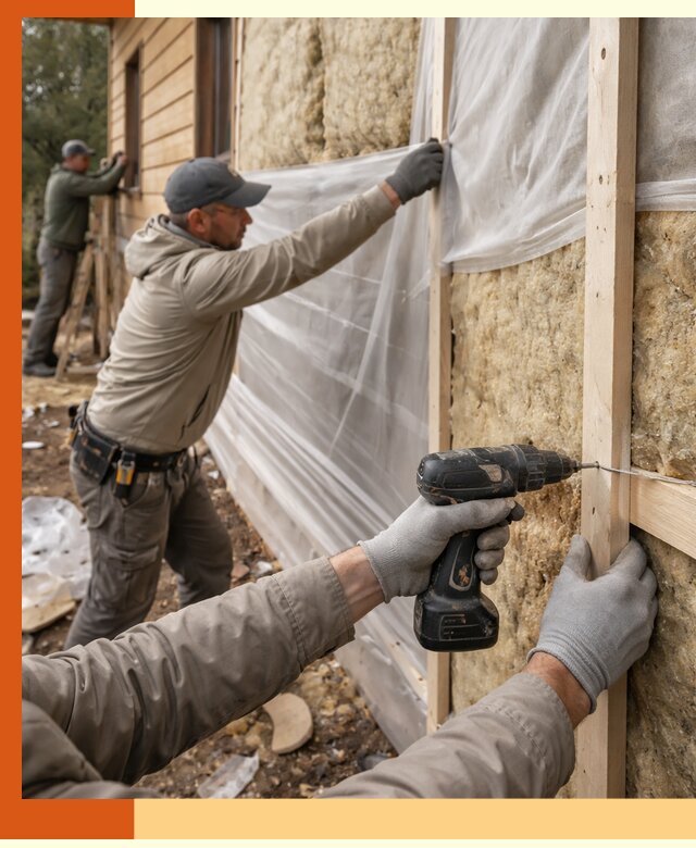Утепление дома из бруса в Ленинске-Кузнецком качественно и долговечно