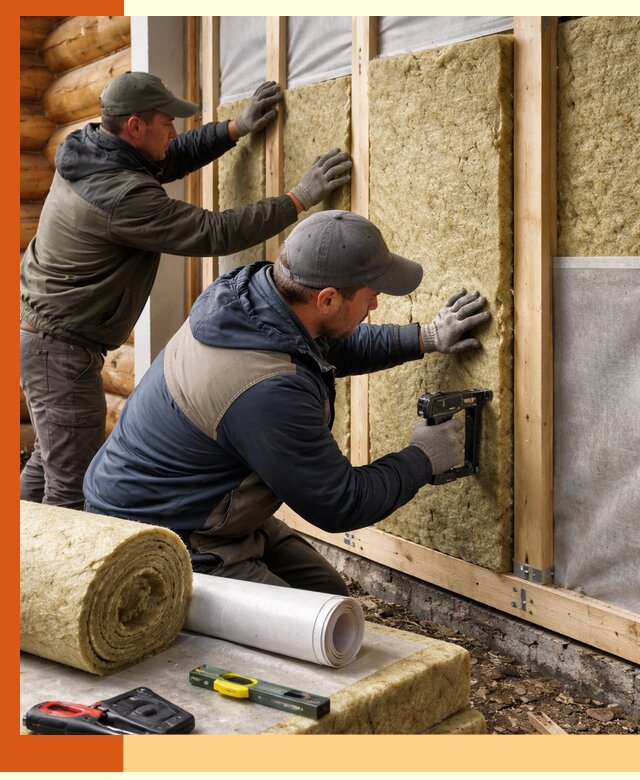 Утепление бревенчатого дома под ключ в Ленинске-Кузнецком