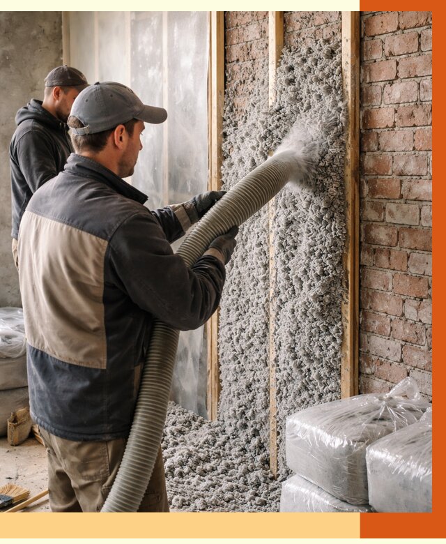 Утепление кирпичного дома эковатой в Ленинске-Кузнецком от 2402 руб./м² | ТепломастерЛнн