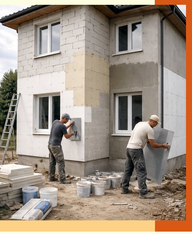 Утепление дома из газобетона в Ленинске-Кузнецком от 4293 руб./м² — заказать у ТепломастерЛнн