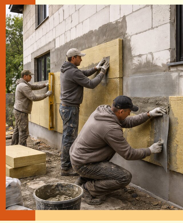Утепление дома из газобетона в Ленинске-Кузнецком качественно и долговечно