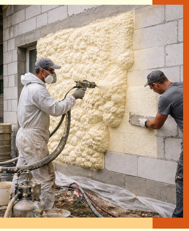 Утепление дома из газобетона ППУ в Ленинске-Кузнецком от 4906 руб./м² под ключ | ТепломастерЛнн