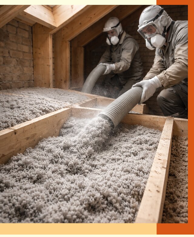 Утепление коттеджа эковатой в Ленинске-Кузнецком от 2555 руб./м² — комплексная задувка и монтаж | ТепломастерЛнн