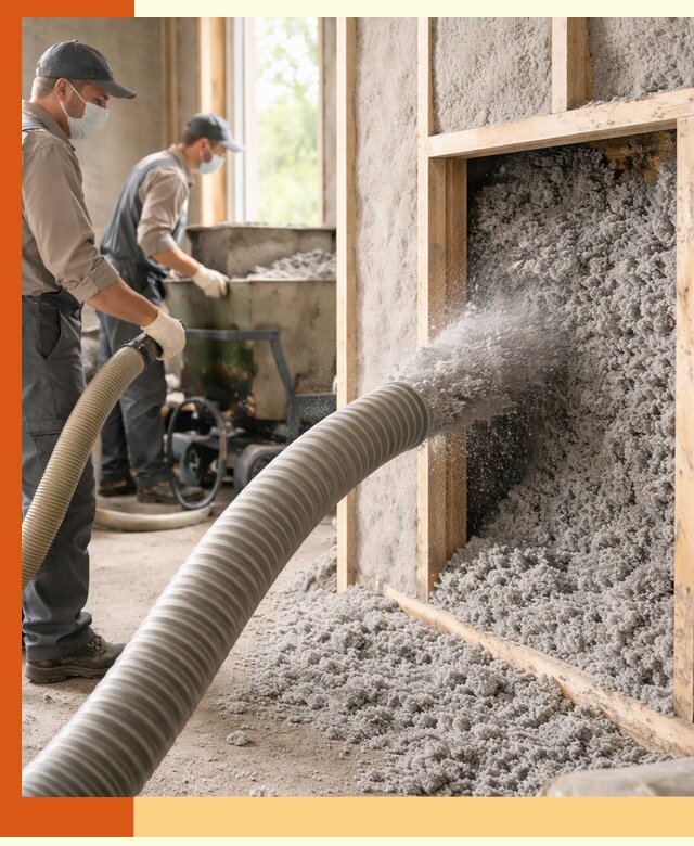 Утепление коттеджа эковатой в Ленинске-Кузнецком с гарантией качества