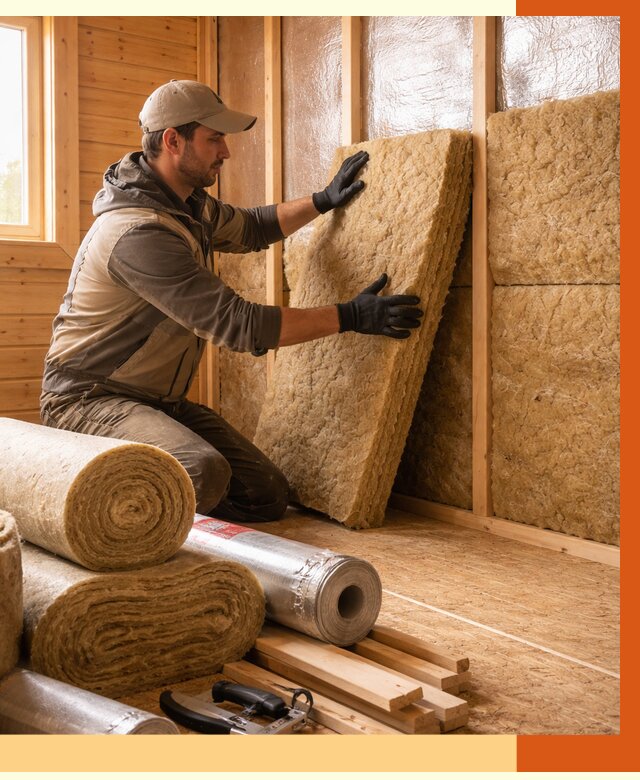 Утепление бани в Ленинске-Кузнецком под ключ от 4599 руб./м2 — утеплить потолок, пол и стены | ТепломастерЛнн