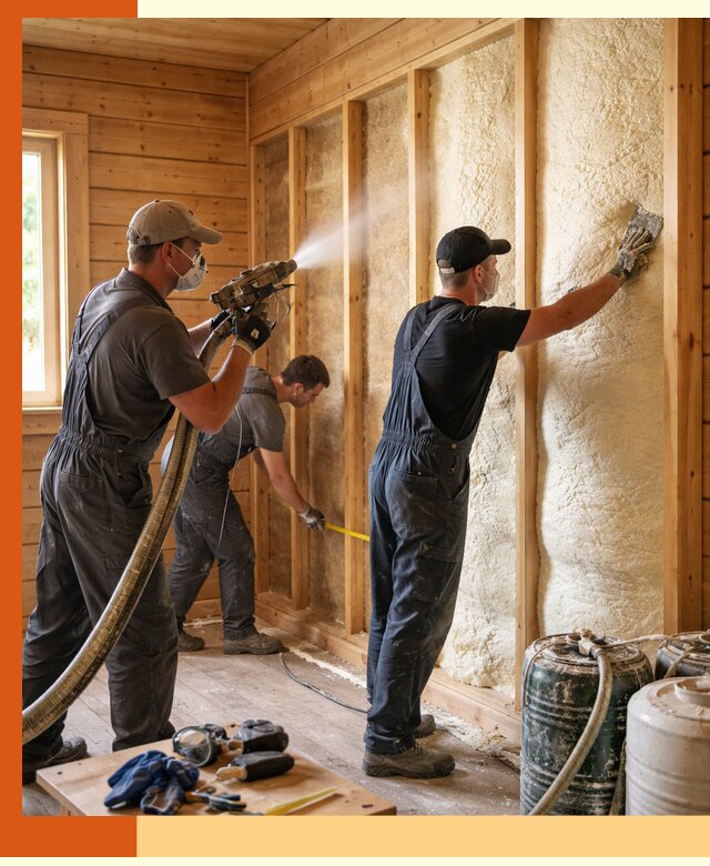 Утепление бани пенополиуретаном (ППУ) в Ленинске-Кузнецком