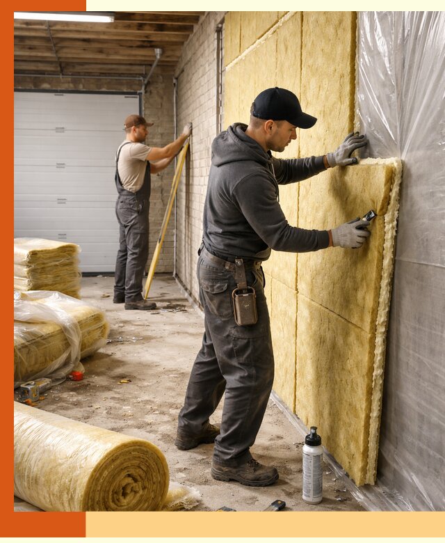 Утепление гаража под ключ в Ленинске-Кузнецком — все виды теплоизоляции