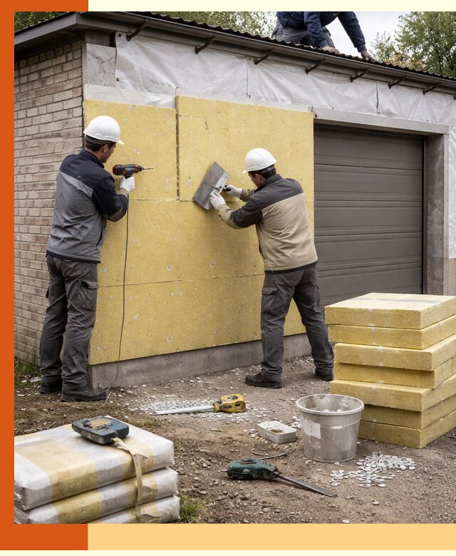 Утепление гаража снаружи в Ленинске-Кузнецком качественно и надёжно