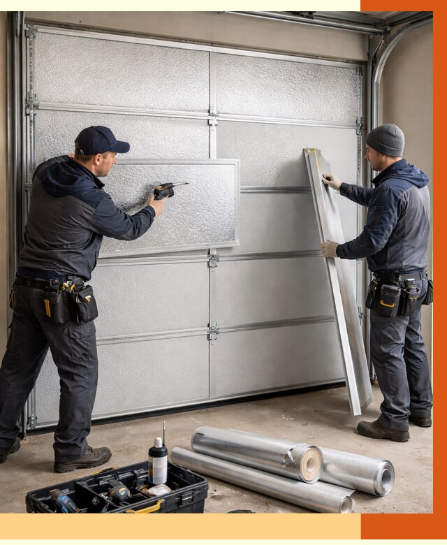 Утепление гаражных ворот в Ленинске-Кузнецком от 8023 руб/м2 — надежно и быстро | ТепломастерЛнн