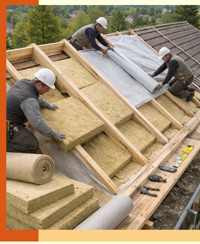 Утепление скатной крыши в Ленинске-Кузнецком качественно и надёжно