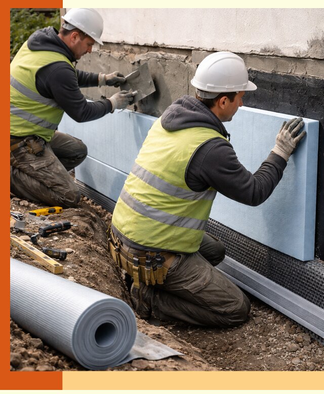 Утепление фундамента снаружи в Ленинске-Кузнецком — профессиональная теплоизоляция