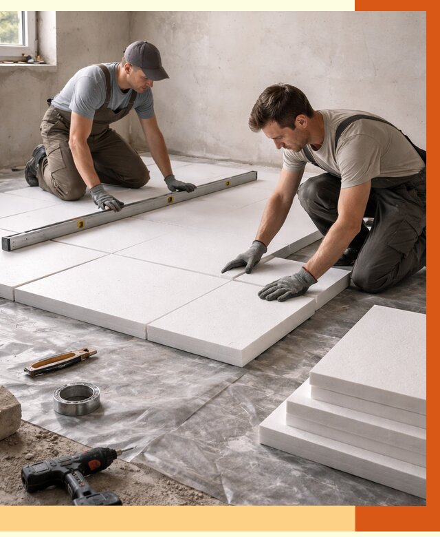 Утепление бетонного пола в Ленинске-Кузнецком от 2555 руб/м2 — монтаж и цена | ТепломастерЛнн