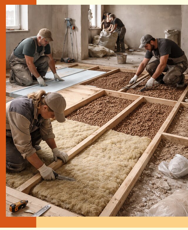 Утепление перекрытий жилых и промышленных зданий в Ленинске-Кузнецком