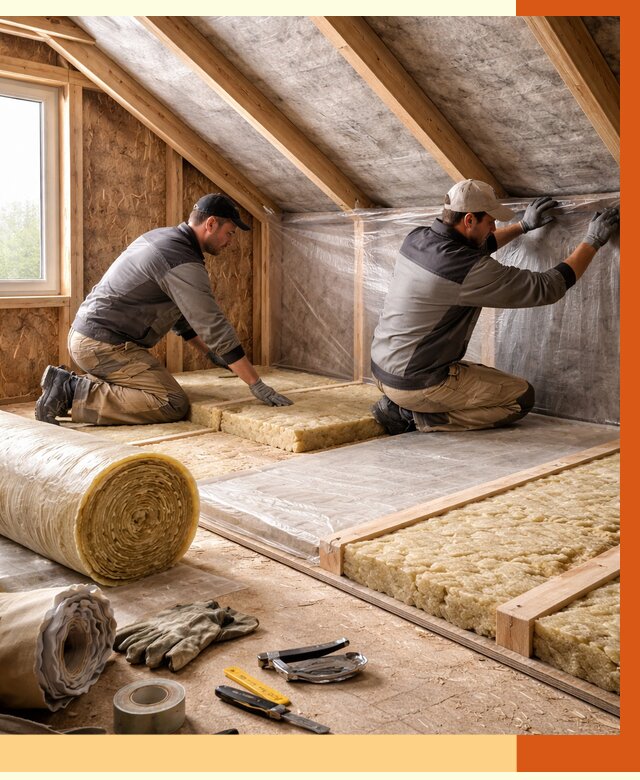 Утепление чердака в Ленинске-Кузнецком от 7666 руб/м² — теплоизоляция и комплексное утепление под ключ | ТепломастерЛнн