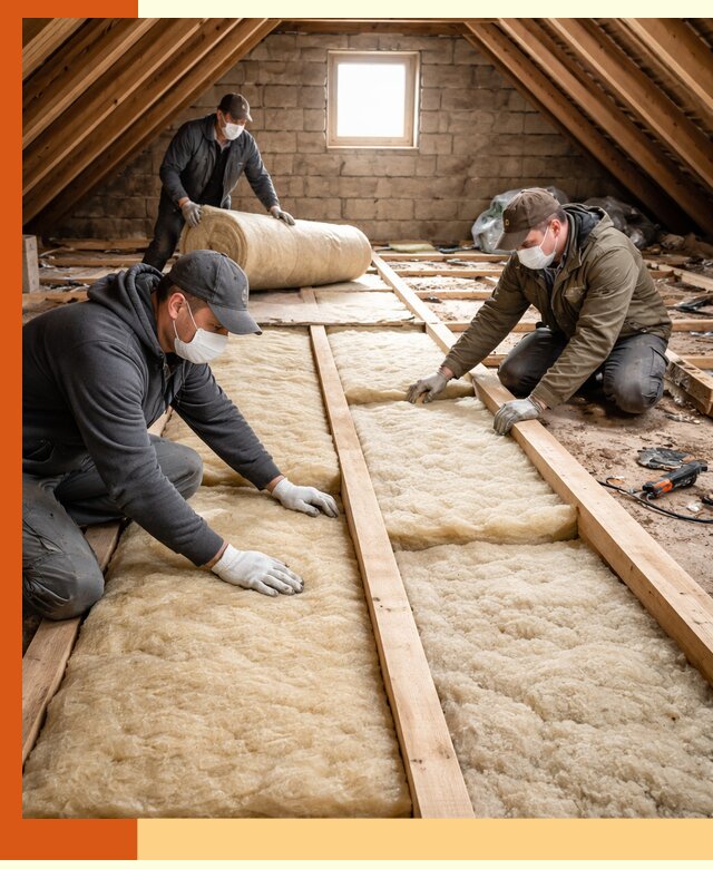 Утепление чердака в Ленинске-Кузнецком — профессиональная теплоизоляция кровли