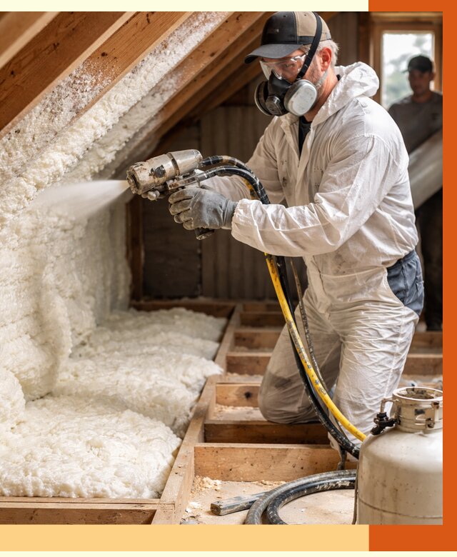 Утепление чердака ППУ в Ленинске-Кузнецком от 8811 руб./м2 — услуга под ключ | ТепломастерЛнн