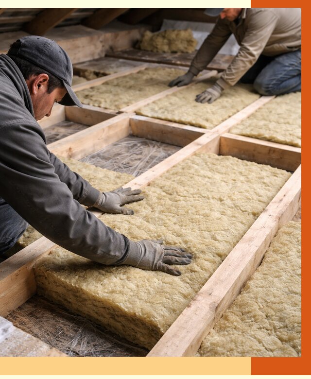 Утепление чердака минватой в Ленинске-Кузнецком от 3577 руб/м2 под ключ | ТепломастерЛнн