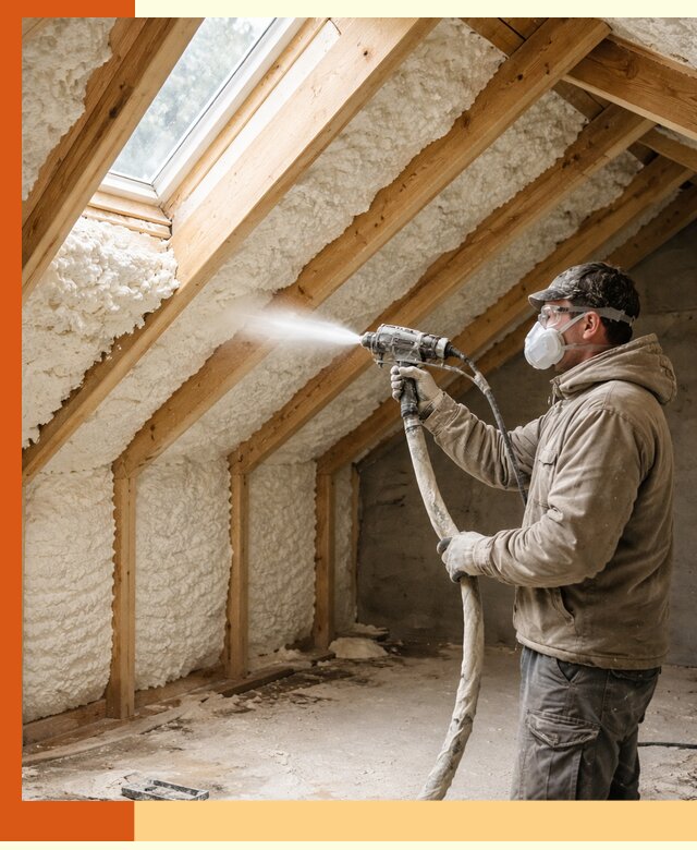 Утепление мансарды ППУ в Ленинске-Кузнецком быстро и надежно