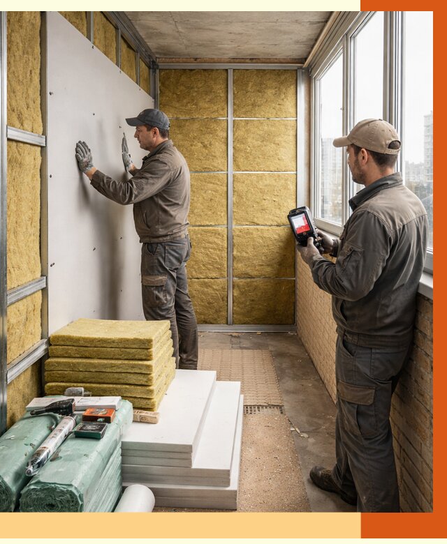 Утепление балкона в Ленинске-Кузнецком от 4599 руб. под ключ | ТепломастерЛнн