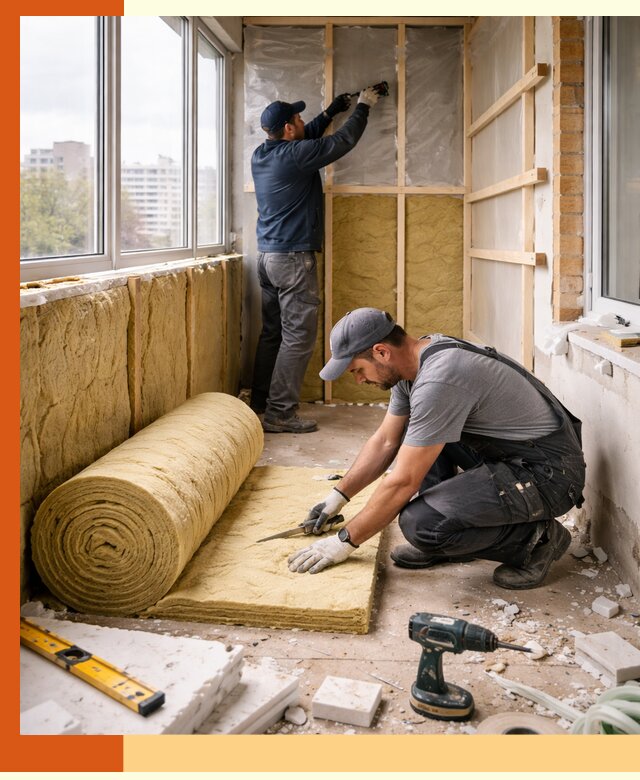 Утепление балкона под ключ в Ленинске-Кузнецком качественно и быстро