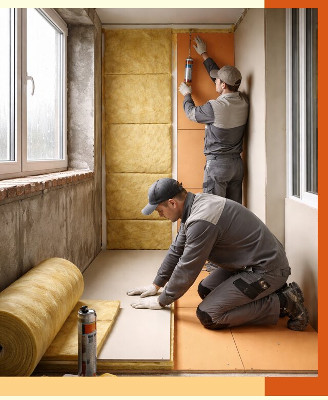 Утепление лоджии под ключ в Ленинске-Кузнецком от 6644 руб/м2 — комплексное решение | ТепломастерЛнн