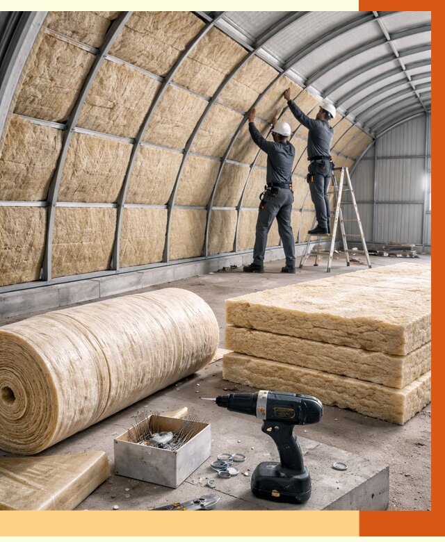 Утепление арочного ангара в Ленинске-Кузнецком от 3271 руб./м2 под ключ | ТепломастерЛнн