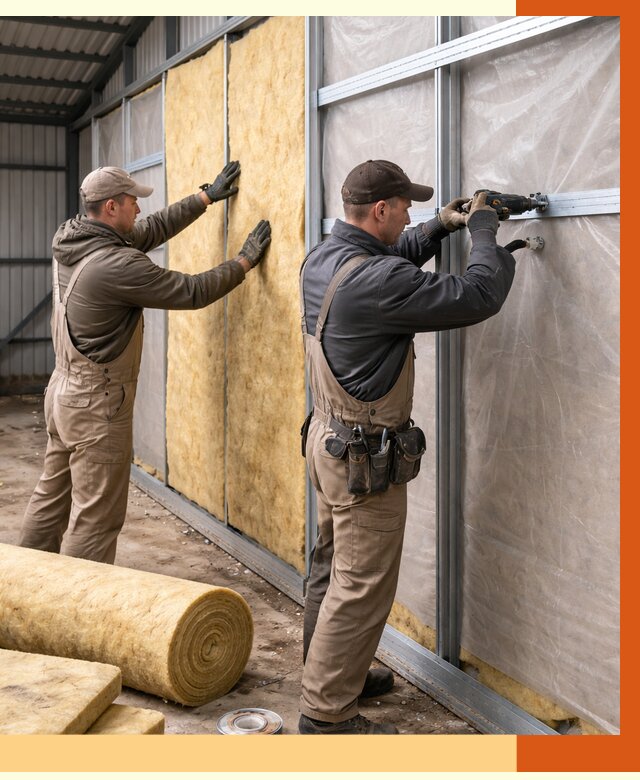 Утепление металлического ангара в Ленинске-Кузнецком от 4855 руб/м2 — услуги под ключ | ТепломастерЛнн