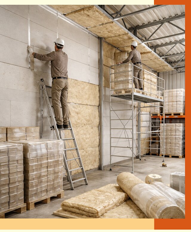 Утепление склада готовой продукции в Ленинске-Кузнецком от 1993 руб./м2 — комплексно | ТепломастерЛнн