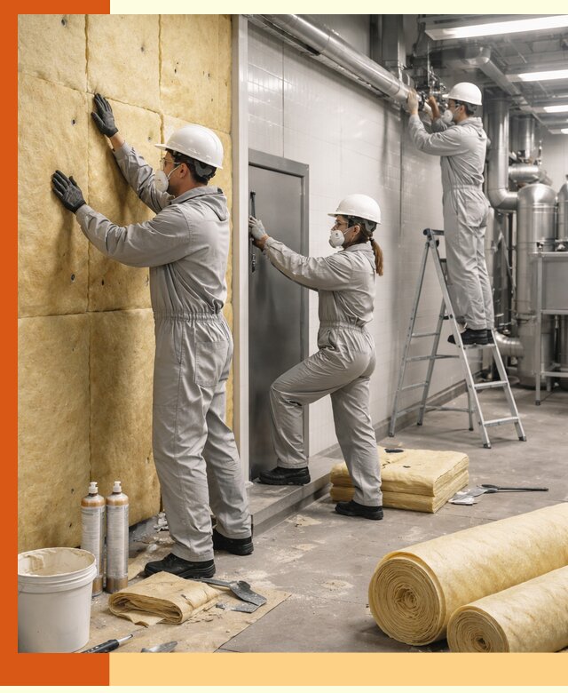 Утепление пищевого цеха под ключ в Ленинске-Кузнецком