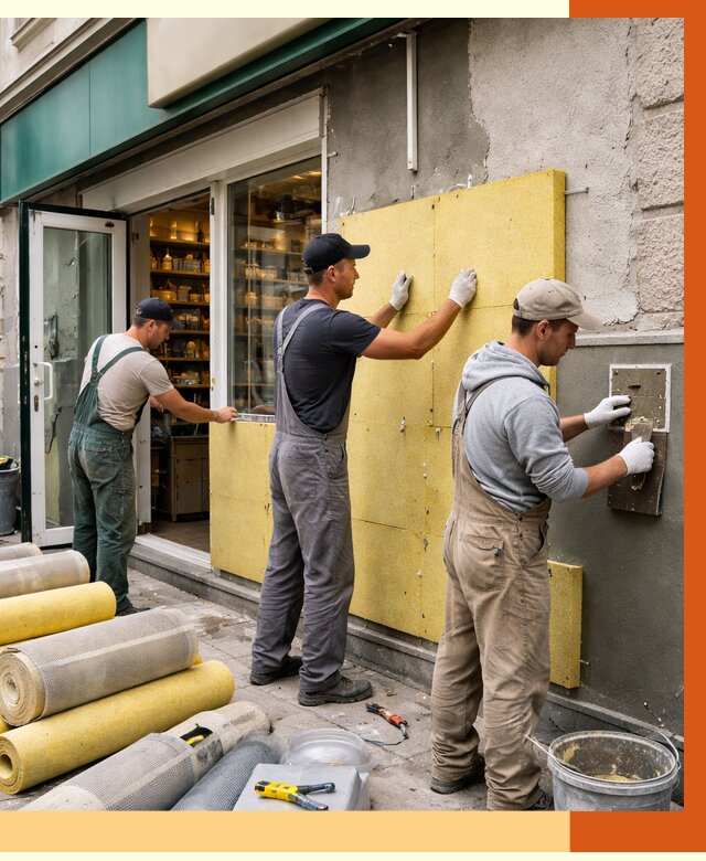 Утепление магазина в Ленинске-Кузнецком от 4599 руб/м2 — цена, стены и снаружи | ТепломастерЛнн