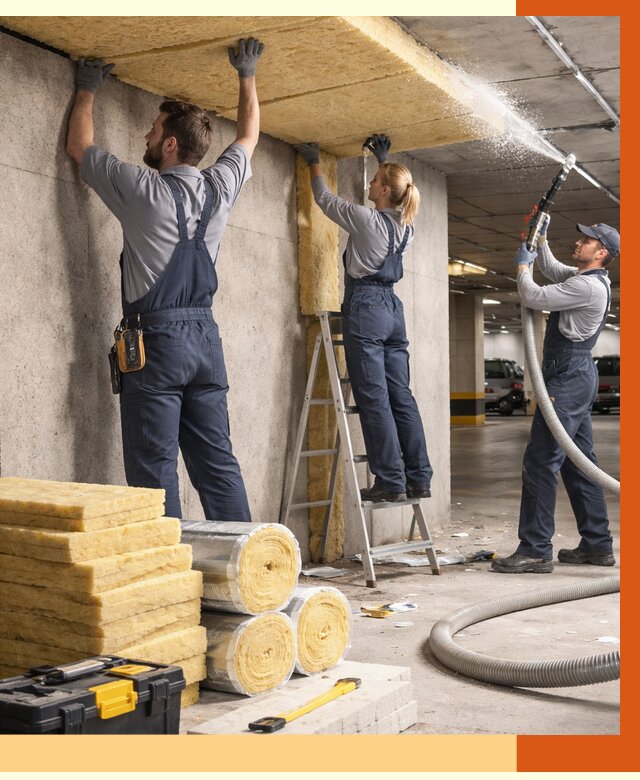 Утепление паркинга в Ленинске-Кузнецком от 6950 руб./м2 — работы под ключ | ТепломастерЛнн