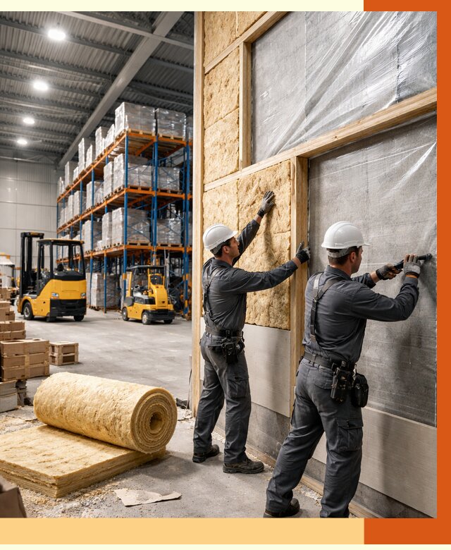 Утепление склада с техникой в Ленинске-Кузнецком от 4293 руб./м2 — комплексно под ключ | ТепломастерЛнн