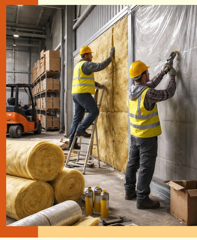 Утепление склада с техникой в Ленинске-Кузнецком под ключ