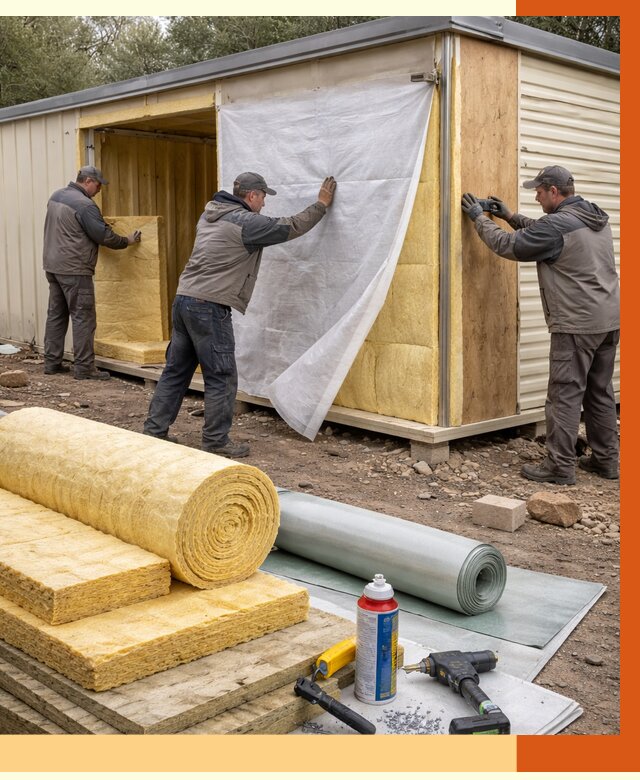 Утепление строительной бытовки в Ленинске-Кузнецком от 12776 руб. под ключ | ТепломастерЛнн