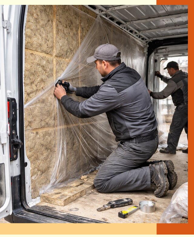 Утепление фургона в Ленинске-Кузнецком от 16865 руб/м2 — утепление фургона ППУ и кузова | ТепломастерЛнн