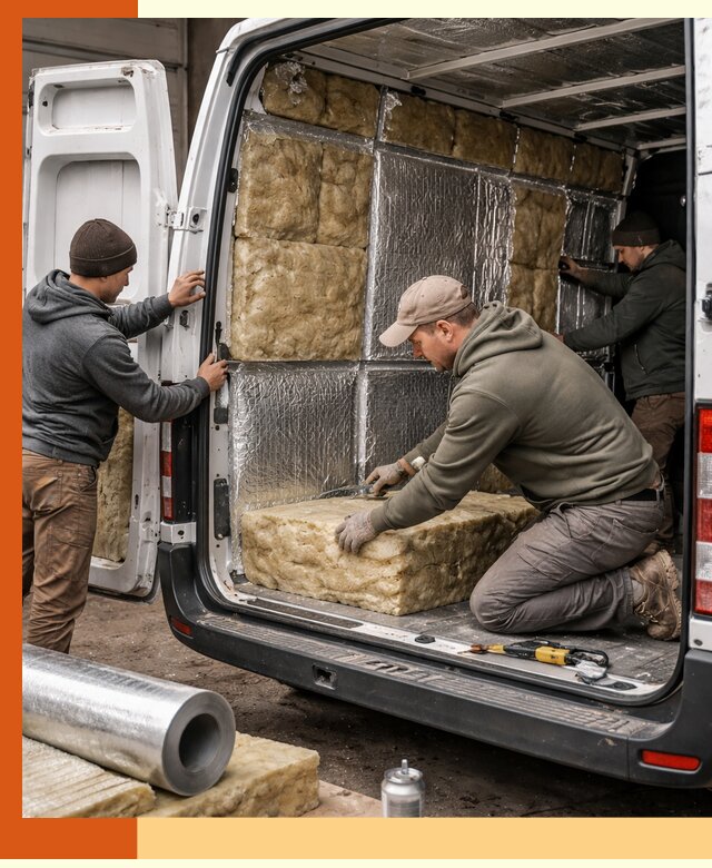 Утепление фургона в Ленинске-Кузнецком: профессиональная теплоизоляция и шумоизоляция