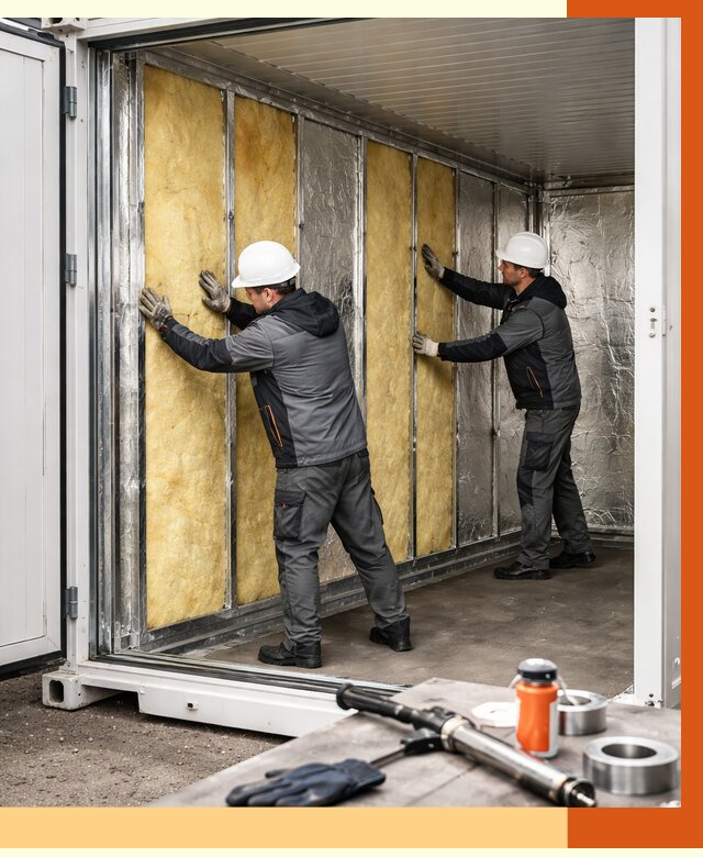 Утепление рефрижераторного контейнера в Ленинске-Кузнецком от 45995 руб./м² | ТепломастерЛнн