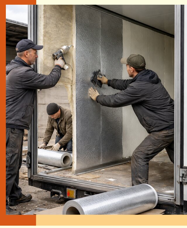 Утепление холодильного кузова в Ленинске-Кузнецком — монтаж и теплоизоляция