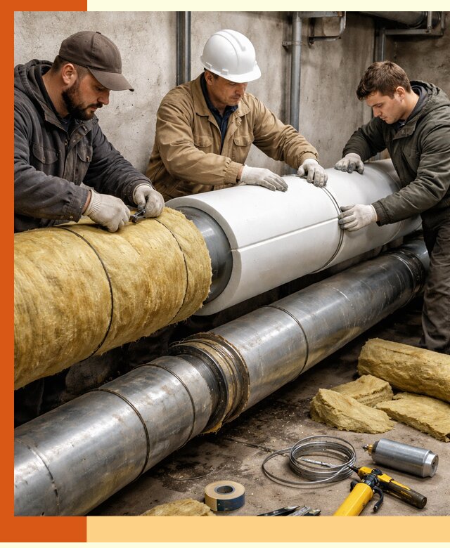 Утепление трубопровода в Ленинске-Кузнецком с гарантией энергоэффективности