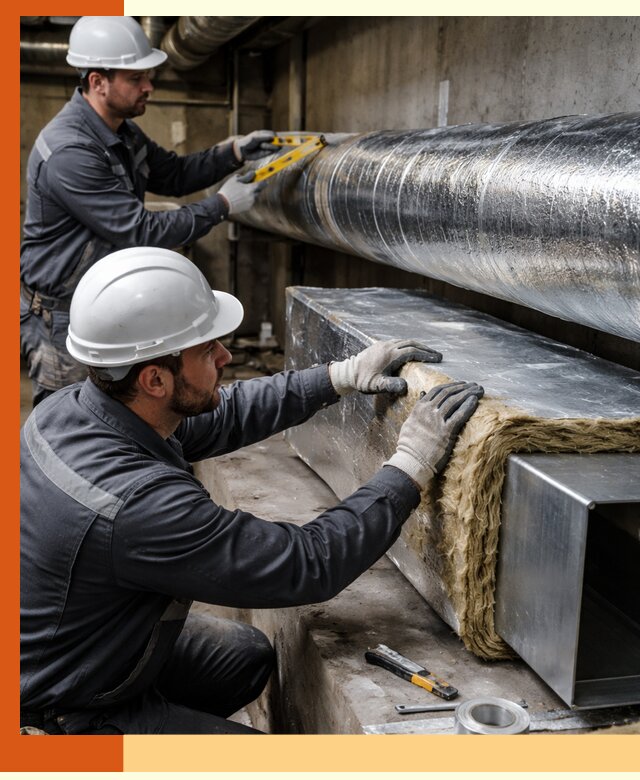 Профессиональное утепление воздуховодов и теплоизоляция в Ленинске-Кузнецком