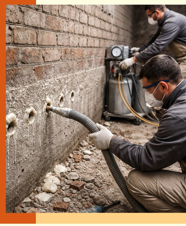 Заполнение колодцевой кладки ППУ в Ленинске-Кузнецком быстро и герметично