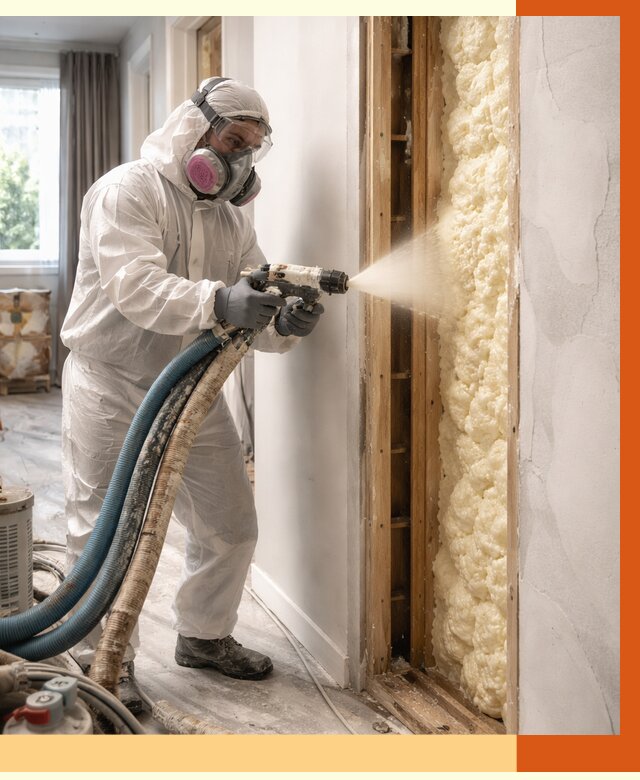 Межстеновое утепление ППУ в Ленинске-Кузнецком от 2811 руб/м2 — межстенное утепление под ключ | ТепломастерЛнн