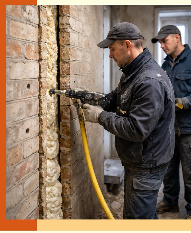 Межстеновое утепление пенополиуретаном в Ленинске-Кузнецком
